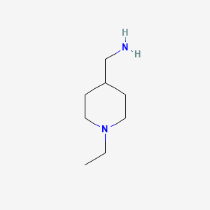 (1-Ethylpiperidin-4-yl)methanamine chemical structure (CAS 21168-71-8)