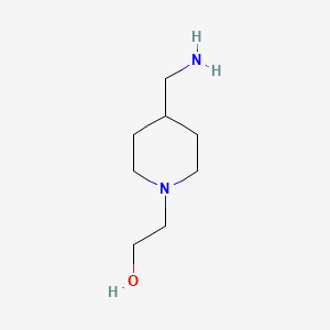 2-(4-(Aminomethyl)piperidin-1-yl)ethanol chemical structure (CAS 21168-72-9)