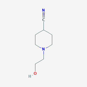 1-(2-Hydroxyethyl)piperidine-4-carbonitrile chemical structure (CAS 21168-73-0)