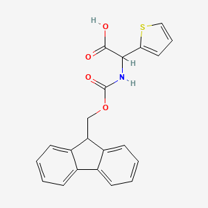2-((((9H-Fluoren-9-yl)methoxy)carbonyl)amino)-2-(thiophen-2-yl)acetic acid chemical structure (CAS 211682-11-0)