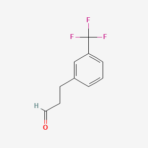 3-(3-(Trifluoromethyl)phenyl)propanal chemical structure (CAS 21172-41-8)
