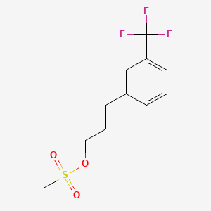 3-(3-(Trifluoromethyl)phenyl)propyl methanesulfonate chemical structure (CAS 21172-43-0)