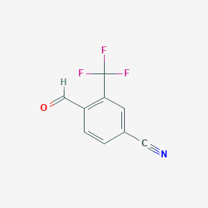4-Formyl-3-(trifluoromethyl)benzonitrile chemical structure (CAS 211796-64-4)