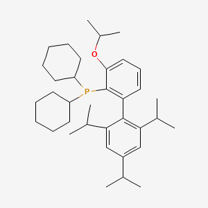 Dicyclohexyl(3-isopropoxy-2',4',6'-triisopropyl-[1,1'-biphenyl]-2-yl)phosphine chemical structure (CAS 2118959-55-8)