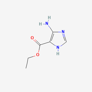 Ethyl 4-amino-1H-imidazole-5-carboxylate chemical structure (CAS 21190-16-9)
