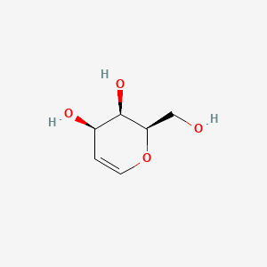 (2R,3R,4R)-2-(Hydroxymethyl)-3,4-dihydro-2H-pyran-3,4-diol chemical structure (CAS 21193-75-9)