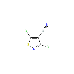 3,5-Dichloroisothiazole-4-carbonitrile chemical structure (CAS 2120-82-3)