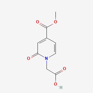 2-(4-(Methoxycarbonyl)-2-oxopyridin-1(2H)-yl)acetic acid chemical structure (CAS 2120145-39-1)