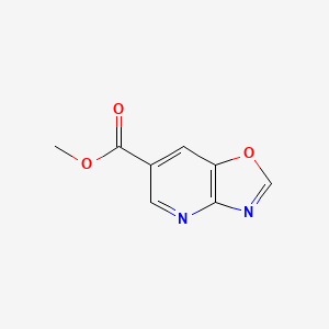 Methyl oxazolo[4,5-b]pyridine-6-carboxylate chemical structure (CAS 2121248-46-0)