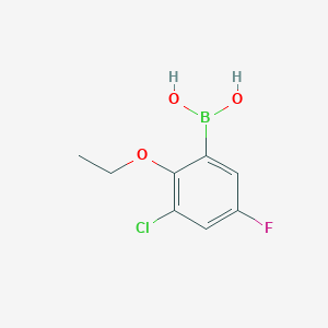 (3-Chloro-2-ethoxy-5-fluorophenyl)boronic acid chemical structure (CAS 2121512-18-1)