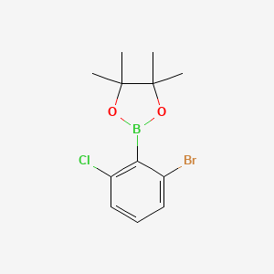 2-(2-Bromo-6-chlorophenyl)-4,4,5,5-tetramethyl-1,3,2-dioxaborolane chemical structure (CAS 2121512-35-2)