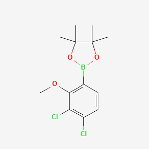 2-(3,4-Dichloro-2-methoxyphenyl)-4,4,5,5-tetramethyl-1,3,2-dioxaborolane chemical structure (CAS 2121513-28-6)