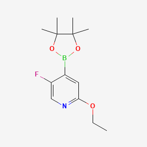 2-Ethoxy-5-fluoro-4-(4,4,5,5-tetramethyl-1,3,2-dioxaborolan-2-yl)pyridine chemical structure (CAS 2121513-50-4)