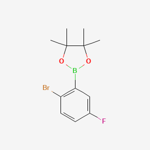 2-(2-Bromo-5-fluorophenyl)-4,4,5,5-tetramethyl-1,3,2-dioxaborolane chemical structure (CAS 2121513-85-5)