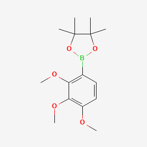 4,4,5,5-Tetramethyl-2-(2,3,4-trimethoxyphenyl)-1,3,2-dioxaborolane chemical structure (CAS 2121514-09-6)
