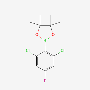 2-(2,6-Dichloro-4-fluorophenyl)-4,4,5,5-tetramethyl-1,3,2-dioxaborolane chemical structure (CAS 2121514-25-6)