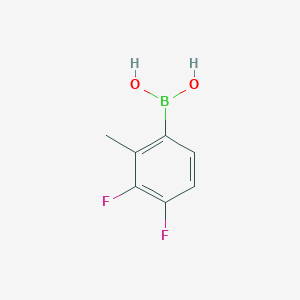 (3,4-Difluoro-2-methylphenyl)boronic acid chemical structure (CAS 2121514-75-6)