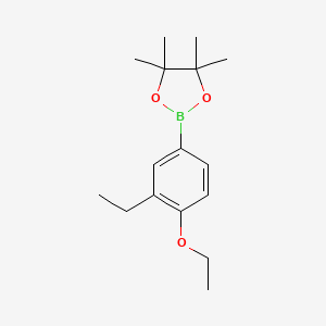 2-(4-Ethoxy-3-ethylphenyl)-4,4,5,5-tetramethyl-1,3,2-dioxaborolane chemical structure (CAS 2121514-94-9)