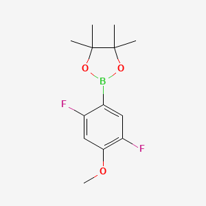 2-(2,5-Difluoro-4-methoxyphenyl)-4,4,5,5-tetramethyl-1,3,2-dioxaborolane chemical structure (CAS 2121515-03-3)
