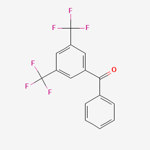 (3,5-Bis(trifluoromethyl)phenyl)(phenyl)methanone chemical structure (CAS 21221-93-2)