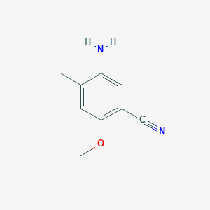 5-Amino-2-methoxy-4-methylbenzonitrile chemical structure (CAS 2122548-84-7)
