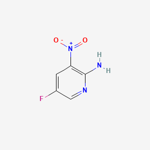 2-Amino-3-nitro-5-fluoropyridine chemical structure (CAS 212268-12-7)