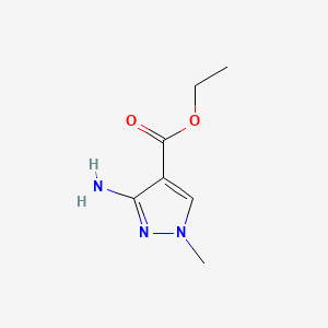 Ethyl 3-amino-1-methyl-1H-pyrazole-4-carboxylate chemical structure (CAS 21230-43-3)