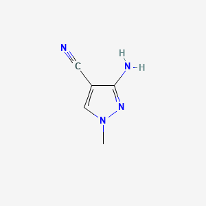 3-Amino-1-methyl-1H-pyrazole-4-carbonitrile chemical structure (CAS 21230-50-2)