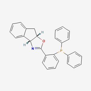 (3AR,8aS)-2[2-(diphenylphosphanyl)phenyl]-3a,8a-dihydroindane[1,2-d]oxazole chemical structure (CAS 212312-33-9)