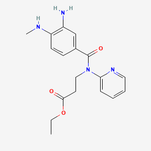 Ethyl 3-(3-amino-4-(methylamino)-N-(pyridin-2-yl)benzamido)propanoate chemical structure (CAS 212322-56-0)