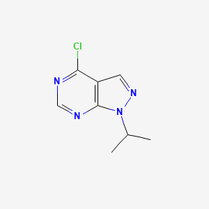 4-Chloro-1-isopropyl-1H-pyrazolo[3,4-d]pyrimidine chemical structure (CAS 21254-15-9)