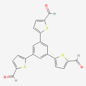 5,5',5''-(Benzene-1,3,5-triyl)tris(thiophene-2-carbaldehyde) chemical structure (CAS 2125450-22-6)