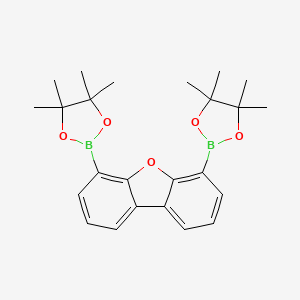 4,6-Bis(4,4,5,5-tetramethyl-1,3,2-dioxaborolan-2-yl)dibenzo[b,d]furan chemical structure (CAS 2125519-97-1)