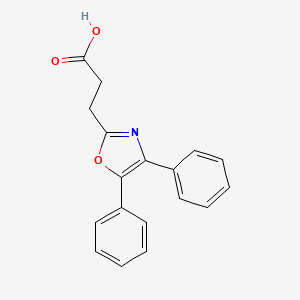 3-(4,5-Diphenyloxazol-2-yl)propanoic acid chemical structure (CAS 21256-18-8)