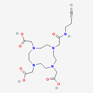 2,2',2''-(10-(2-(But-3-yn-1-ylamino)-2-oxoethyl)-1,4,7,10-tetraazacyclododecane-1,4,7-triyl)triacetic acid chemical structure (CAS 2125661-62-1)