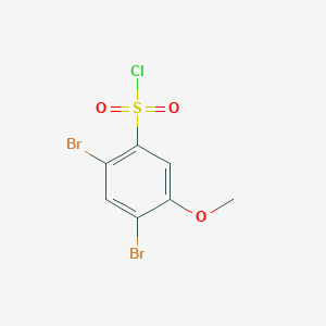 2,4-Dibromo-5-methoxybenzenesulfonyl chloride chemical structure (CAS 212579-59-4)