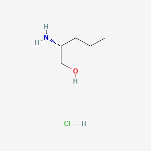 (R)-2-Aminopentan-1-ol hydrochloride chemical structure (CAS 2125994-09-2)