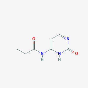 N-(2-Oxo-2,3-dihydropyrimidin-4-yl)propionamide chemical structure (CAS 21261-08-5)