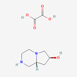 (7S,8aR)-Octahydropyrrolo[1,2-a]pyrazin-7-ol oxalate chemical structure (CAS 2126143-36-8)