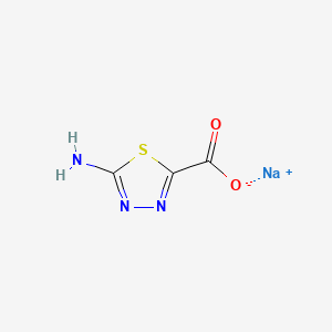 Sodium 5-amino-1,3,4-thiadiazole-2-carboxylate chemical structure (CAS 2126160-80-1)