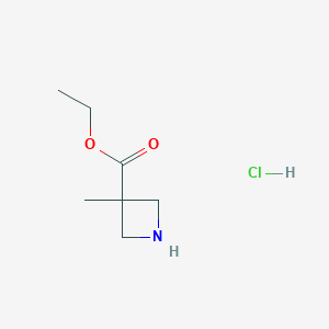 Ethyl 3-methylazetidine-3-carboxylate hydrochloride chemical structure (CAS 2126161-82-6)