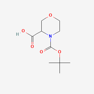 4-Boc-3-Morpholinecarboxylic acid chemical structure (CAS 212650-43-6)