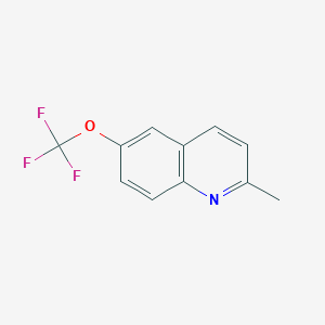 2-Methyl-6-(trifluoromethoxy)quinoline chemical structure (CAS 212695-57-3)