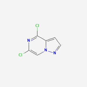 4,6-Dichloropyrazolo[1,5-a]pyrazine chemical structure (CAS 2127110-20-5)