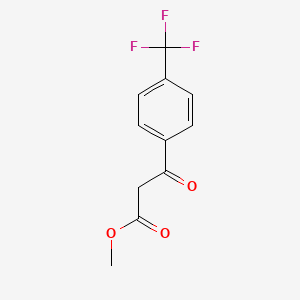 Methyl 3-oxo-3-(4-(trifluoromethyl)phenyl)propanoate chemical structure (CAS 212755-76-5)