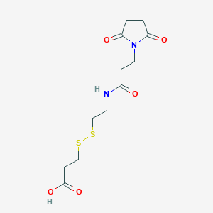 3-((2-(3-(2,5-Dioxo-2,5-dihydro-1H-pyrrol-1-yl)propanamido)ethyl)disulfaneyl)propanoic acid chemical structure (CAS 2128735-24-8)