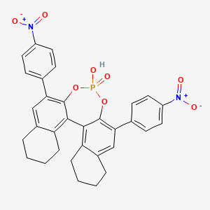 (11bS)-4-Hydroxy-2,6-bis(4-nitrophenyl)-8,9,10,11,12,13,14,15-octahydrodinaphtho[2,1-d:1',2'-f][1,3,2]dioxaphosphepine 4-oxide chemical structure (CAS 2129645-31-2)