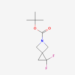 tert-Butyl 1,1-difluoro-5-azaspiro[2.3]hexane-5-carboxylate chemical structure (CAS 2129647-31-8)