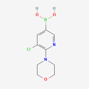 5-Chloro-6-morpholinopyridine-3-boronic acid chemical structure (CAS 2130896-19-2)