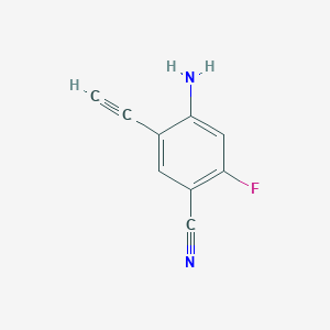 4-Amino-5-ethynyl-2-fluorobenzonitrile chemical structure (CAS 2131007-03-7)